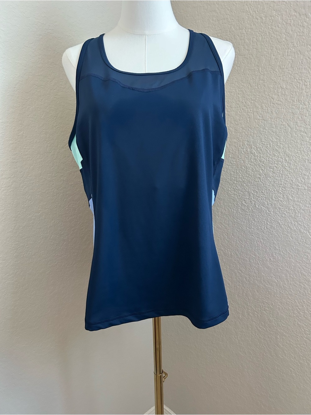Fila Navy Tank Top with Mint Accent